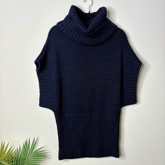 Dolce & Gabbana Alpaca Cowl Neck Sweater Tunic Navy Blue - Picture 1 of 6